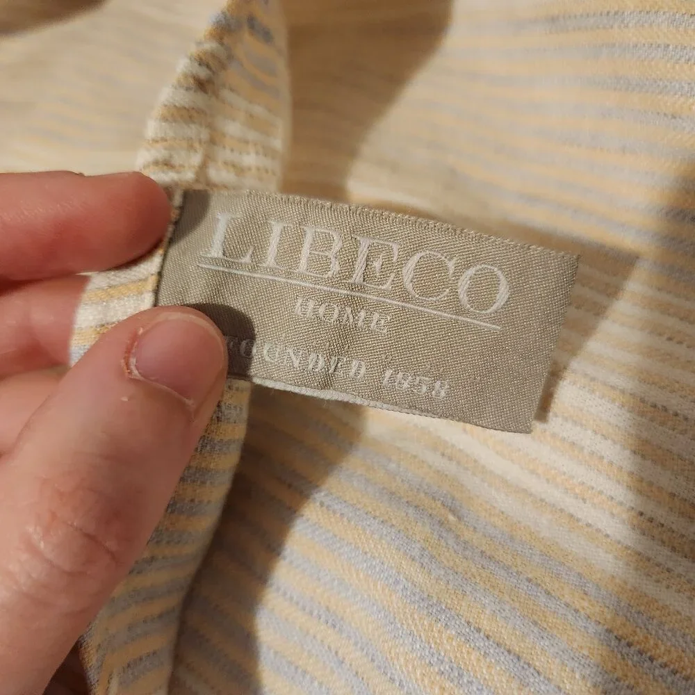 LIBECO 1 Pillow Throw Case Cover 100% Linen Striped  Belgium 25